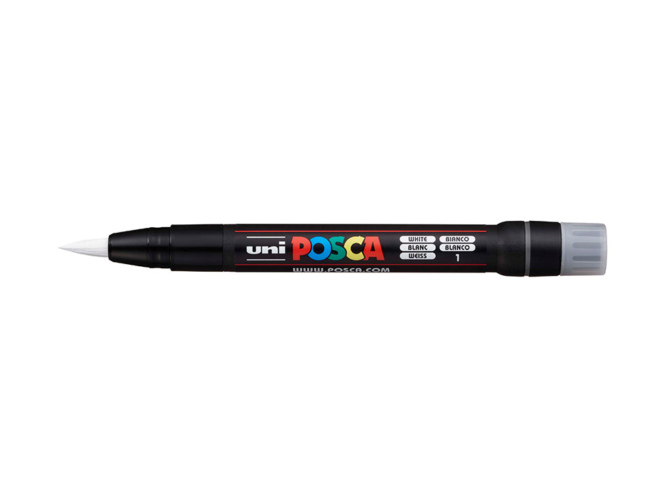Uni Posca - PCF-350 - Brush Tip Pen - White  (1 - 10 mm) From China Cheap Pice