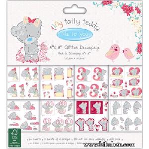 TrimCraft - Tiny Tatty Decoupage - Girl 8x8" Paper Pad Outlet Big Discount