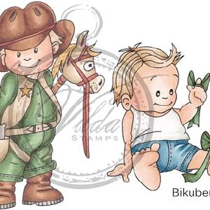 Vilda Stamps - Cowboy &  Pojke - Umontert Stempel Free Shipping Genuine