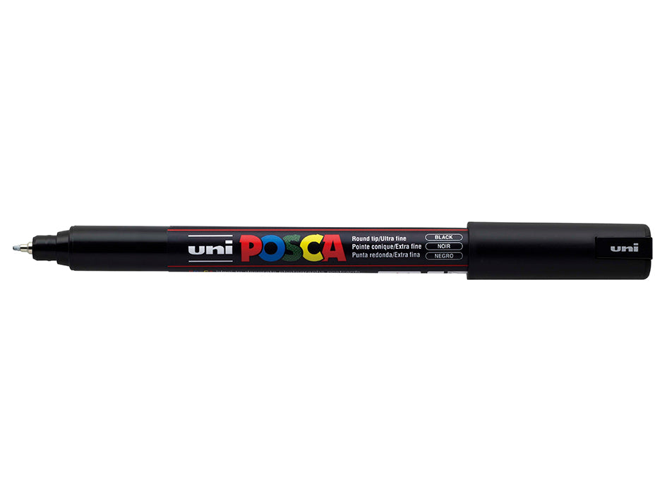 Uni Posca PC- 1 MR - Round Pin Tip - Extra Fine - Black - 0,7 mm Cheap View