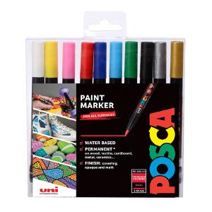 Uni Posca - PCF-350 - Brush Tip Pen Set - Standard  (1 - 10 mm) Clearance Original