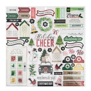 Vicki Boutin - Evergreen & Holly - Chipboard Stickers  12 x 12" With Mastercard For Sale