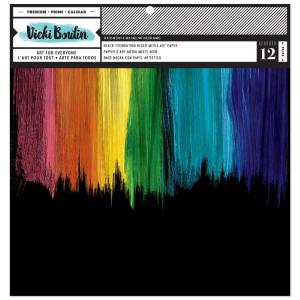 Vicki Boutin  - Mixed Media Foundations Paper - Black - 12 x 12" Outlet Deals