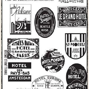 Tim Holtz Collection: TRAVEL LABELS - Stamps Cheap Sale Pay With Visa
