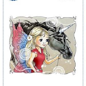 Whimsy Stamps - Cling mount - Fairy and Her Unicorn Friends Cheap Pice Wholesale Pice