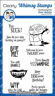 Whimsy Stamps - Clear Stamps - Dracula Bite Me Discount Amazon