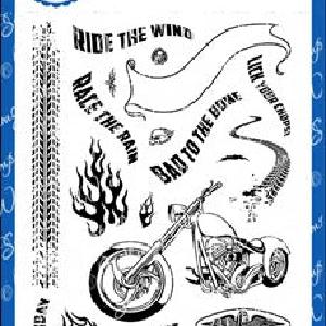 Whimsy - Clear Stamp - Biker Bad to the Bone Pick A Best Sale Online