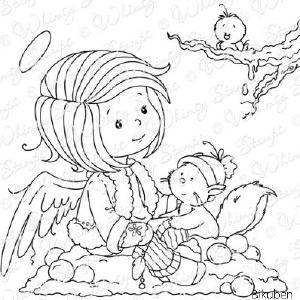 Whimsy Stamps - Cling mount - Angelica Free Shipping Clearance Store