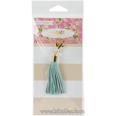 Webster's Pages - Charm Embellishement - Teal Tassel 2025 Newest