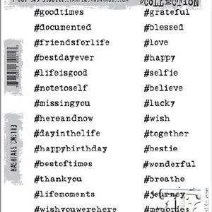Tim Holtz Collection - Hashtags - Stamps Online Online Clearance