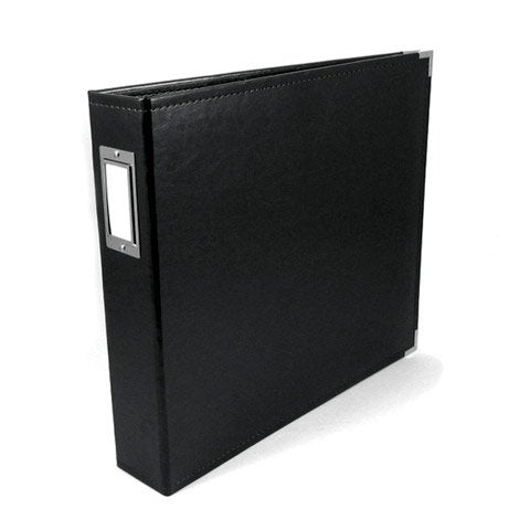 We R MemoryKeepers - Classic Leather Album (Faux) - 12 x 12" Black - 3 Ring Clearance Low Pice