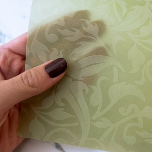 Vellum  - Swirly green  - lettersize - 110 g Amazing Pice
