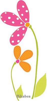 Prima: Iron on - PINK/ORANGE DAISIES Free Shipping Limited Edition