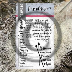 Papirdesign - Clear stamps - Strikkejournal Low Pice Sale Online