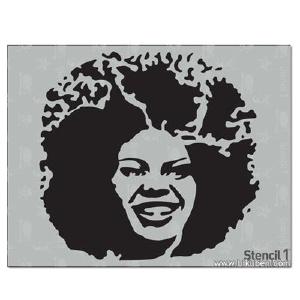Stencil 1 - Stensil - Afro Girl 8,5x11" Enjoy Cheap Online