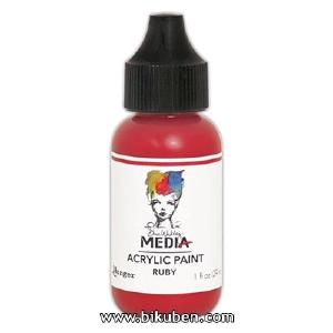 Ranger - Dina Wakley Media Paints - Ruby - 1oz Clearance Low Shipping