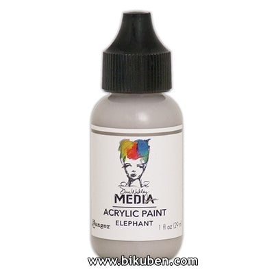Ranger - Dina Wakley Media Paints - Elephant - 1oz Clearance Low Shipping