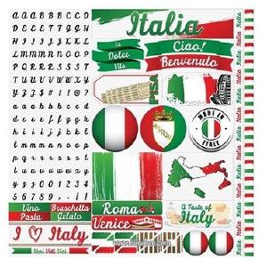 Reminisce - Italy - Element Stickers    12 x 12" Huge Surprise Cheap Pice