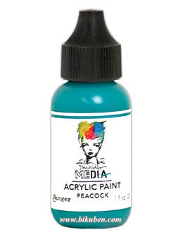Ranger - Dina Medium Paints - Peacock- 1oz Top Quality For Sale