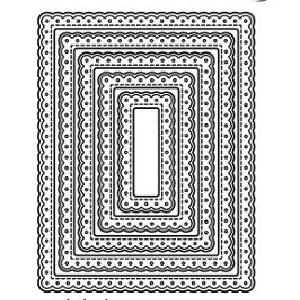 CottageCutz - Nested Stitched Eyelet Rectangle Factory Outlet Cheap Pice