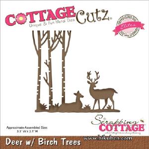 Cottagecutz - Deer with Birch Trees Dies Outlet Great Deals
