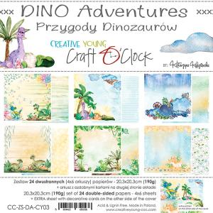 Craft O'Clock - Dino Adventures - Paper Pack -  8 x 8" Sale Genuine