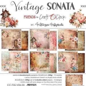 Craft O'Clock - Vintage Sonata - Paper Pack -  12 x 12" Clearance 2025 Unisex