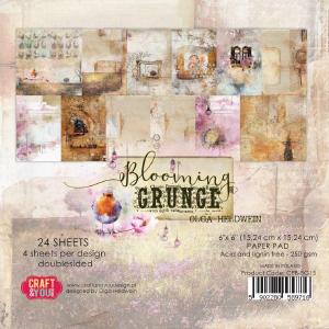 Craft and You - Blooming Grunge - Paper Pad -  6 x 6" Sale Fake