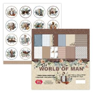Craft and You - World of Man- Paper Pack   12 x 12" Outlet Fashion Style