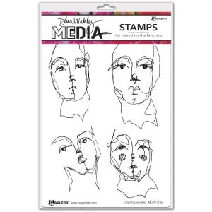 Dina Wakley Media - Stamps - Church Doodles Genuine For Sale