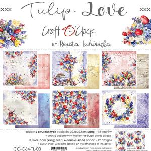 Craft O'Clock - Tulip Love - Paper Pack -  12 x 12" Discount View