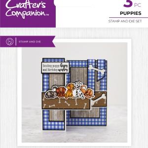 Crafters Companion - Stamp and Die set -   Puppies Fast Delivery Online
