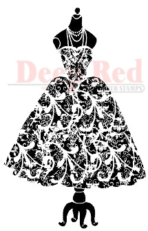 Deep Red Stamps - Dress Forum Flourish - Cling Stamp Free Shipping Shop Offer