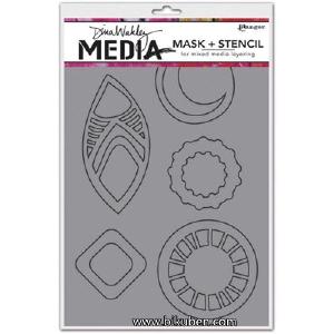 Dina Wakley Media - Stencils  - Funky Masks Discount Official Site