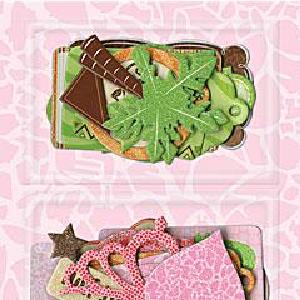 DCWV: Safari kids - chipboard embellishments with glitter - safari figurer Huge Surprise For Sale