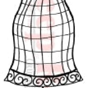 Deep Red Stamps - Dress Form Wire Frame - Cling Stamp Amazon Online