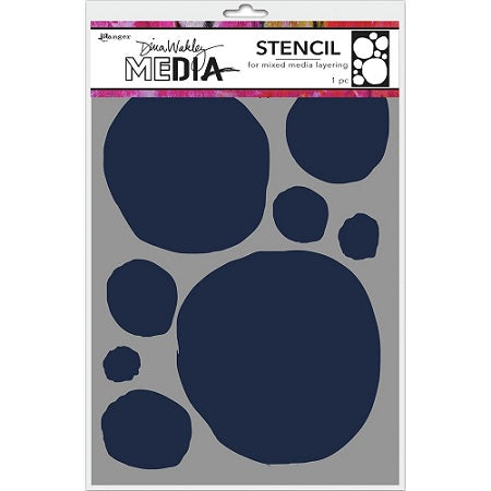 Dina Wakley  Media - Stencils  - Circles for painting Online Online Free Shipping