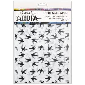 Dina Wakley Media - Collage Paper - Flying Things Visit