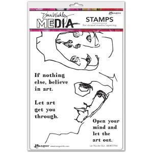 Dina Wakley Media - Stamps - Let the art out Cheap Online Online