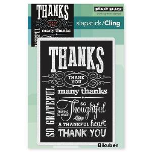 Penny Black - Slapstick Stamp - Chalkboard - Grateful New Arrival