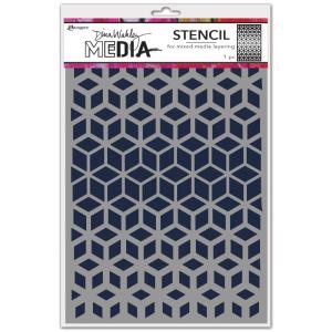 Dina Wakley Media - Stencil - Cubed Cheap Pice Outlet Sale