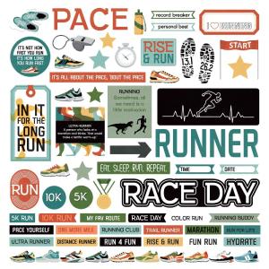 Photo Play - Runners High - Element Stickers - 12 x 12" Cheap Sale With Mastercard