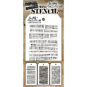 Tim Holtz - Mini Stencil Set - #34 Clearance Footlocker Pictures