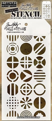 Tim Holtz - Layered Stencil - Patchwork Circle Outlet 2025 New