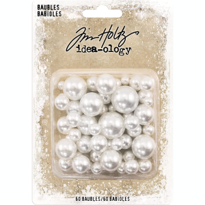 Tim Holtz - Idea-ology - Christmas 2023 - Baubles - Cream Pearls Comfortable Online