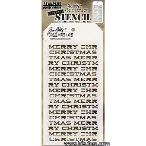 Tim Holtz - Stencil - Merry Christmas Websites Cheap Pice