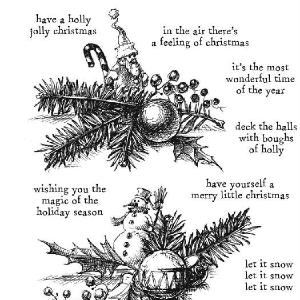 Tim Holtz Collection - Cling Stamps - Cozy Christmas Online Online Clearance