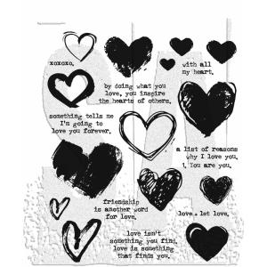 Tim Holtz Collection - Cling Stamps - Love Notes Clearance Cheap Online
