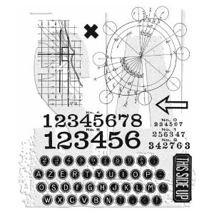 Tim Holtz Collection - Cling Stamps - Deconstructed Extremely For Sale