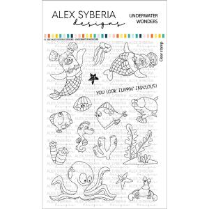Alex Syberia Designs - Clear stamp set - Underwater Wonders - A6 Supply Online